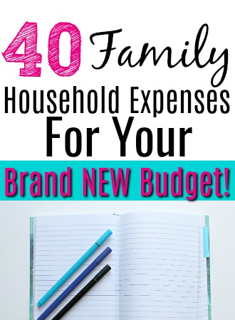 40 Household Expenses For Your Brand New Budget